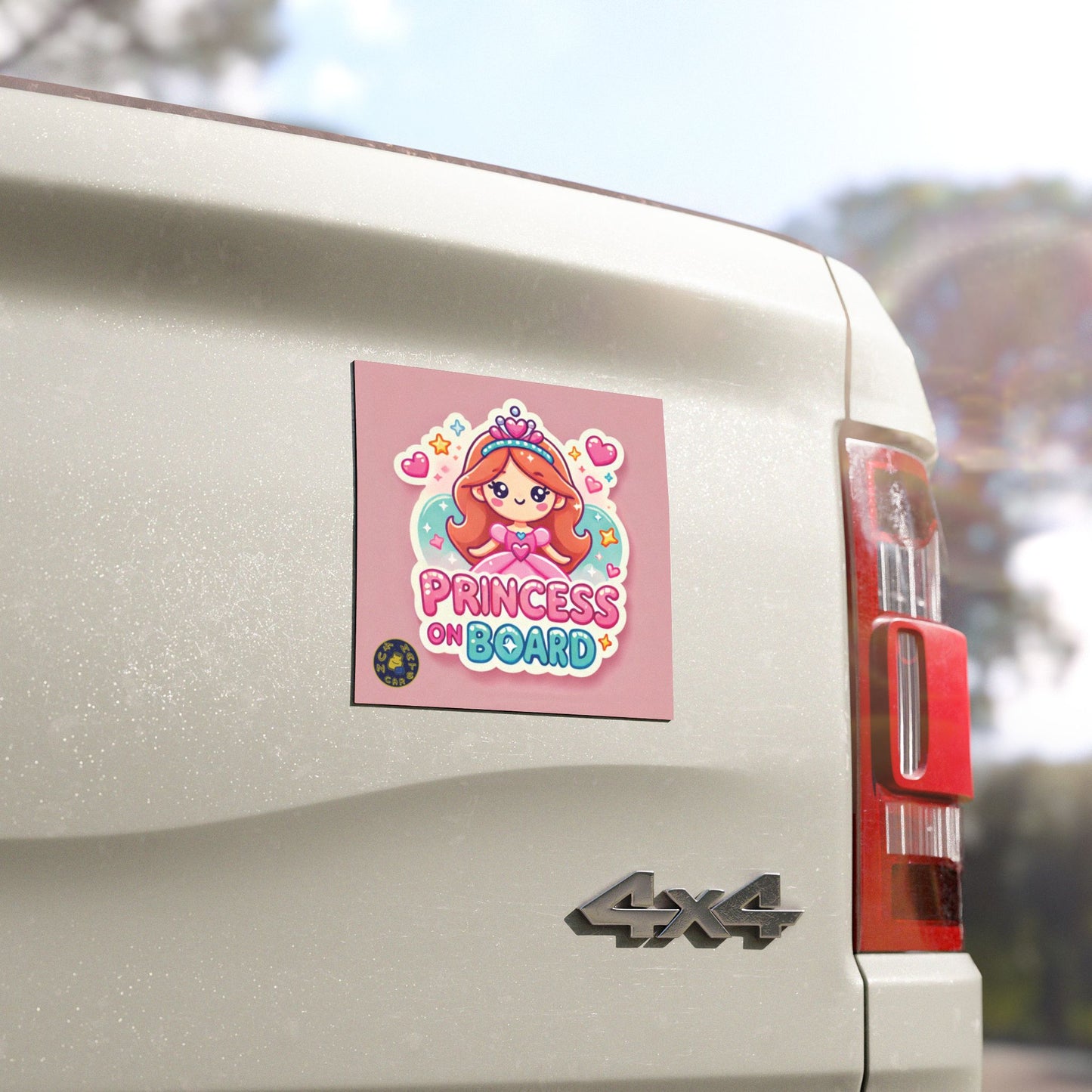 Car Magnet - Princess On Board - Pink