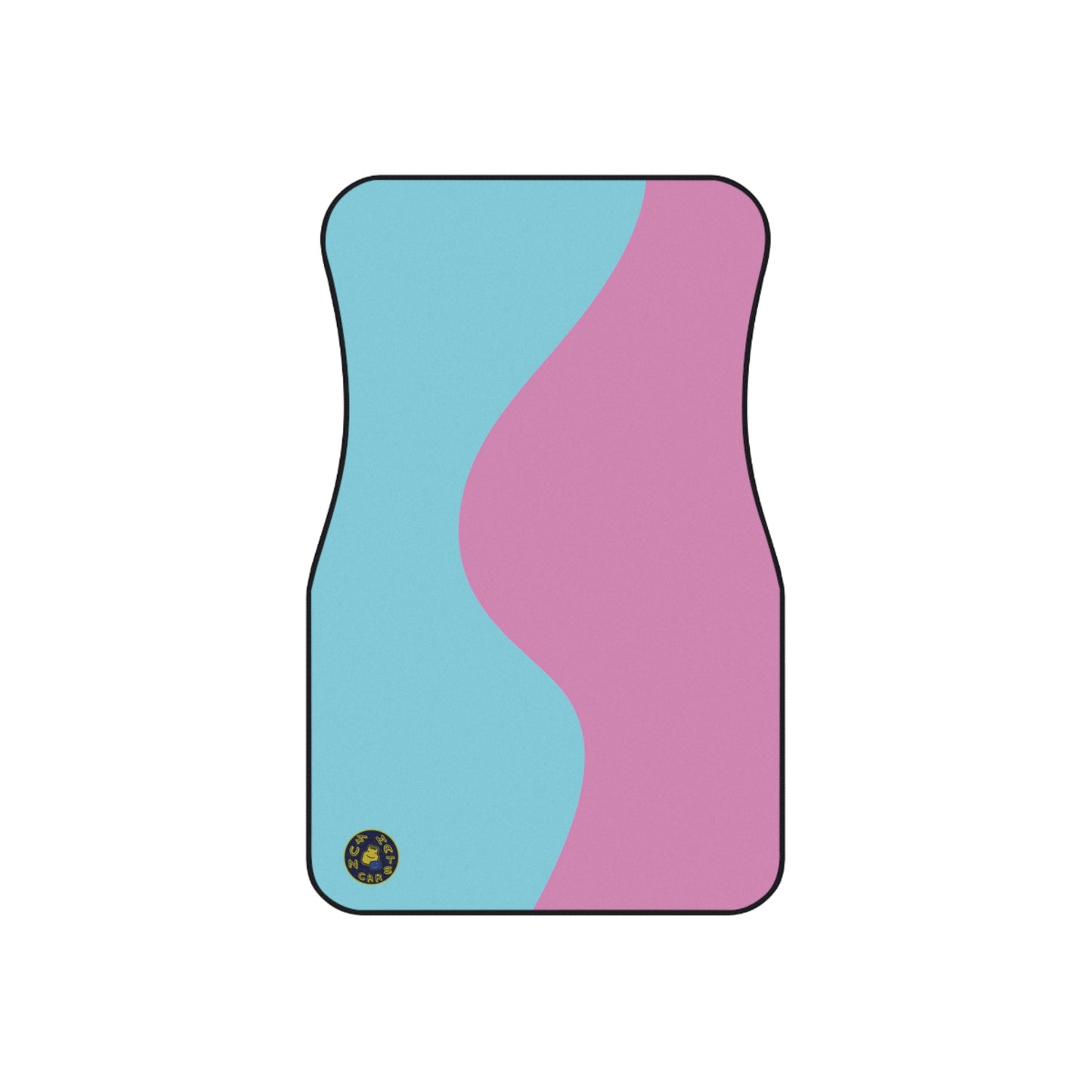 custom car mats - retro - pink and light blue