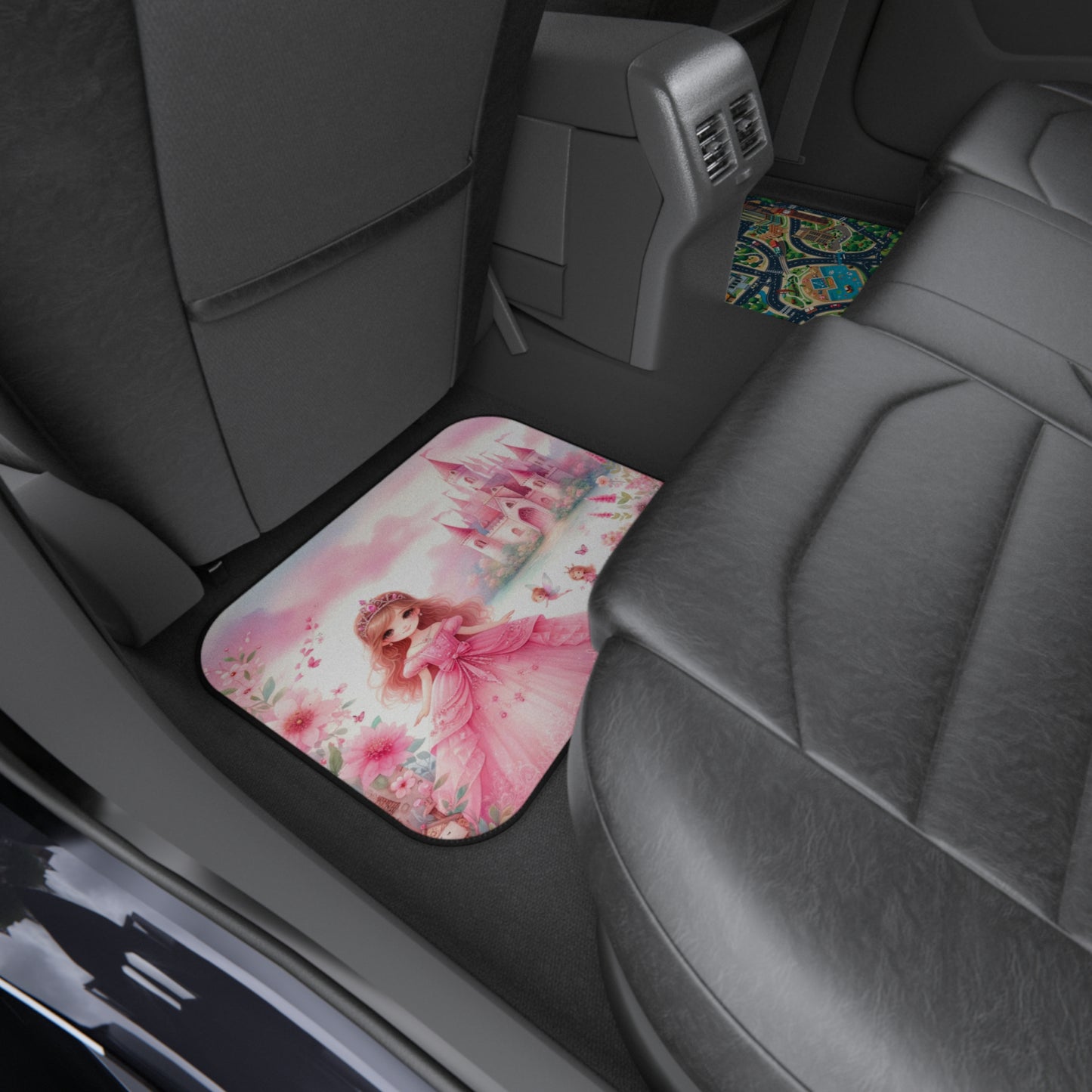 Car Mats (2x Rear) - Kids - Princess and Roads