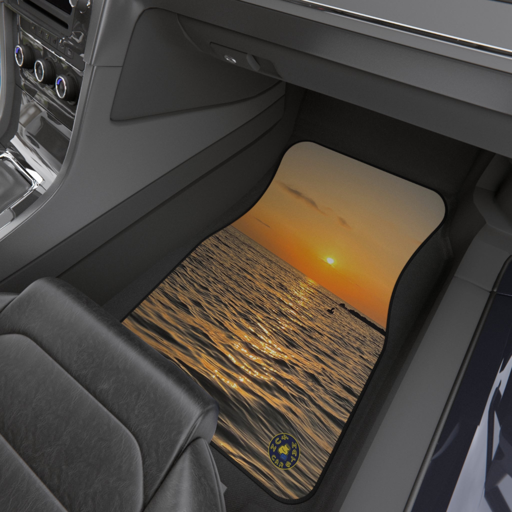 custom car mats - custom floor mats - sunset