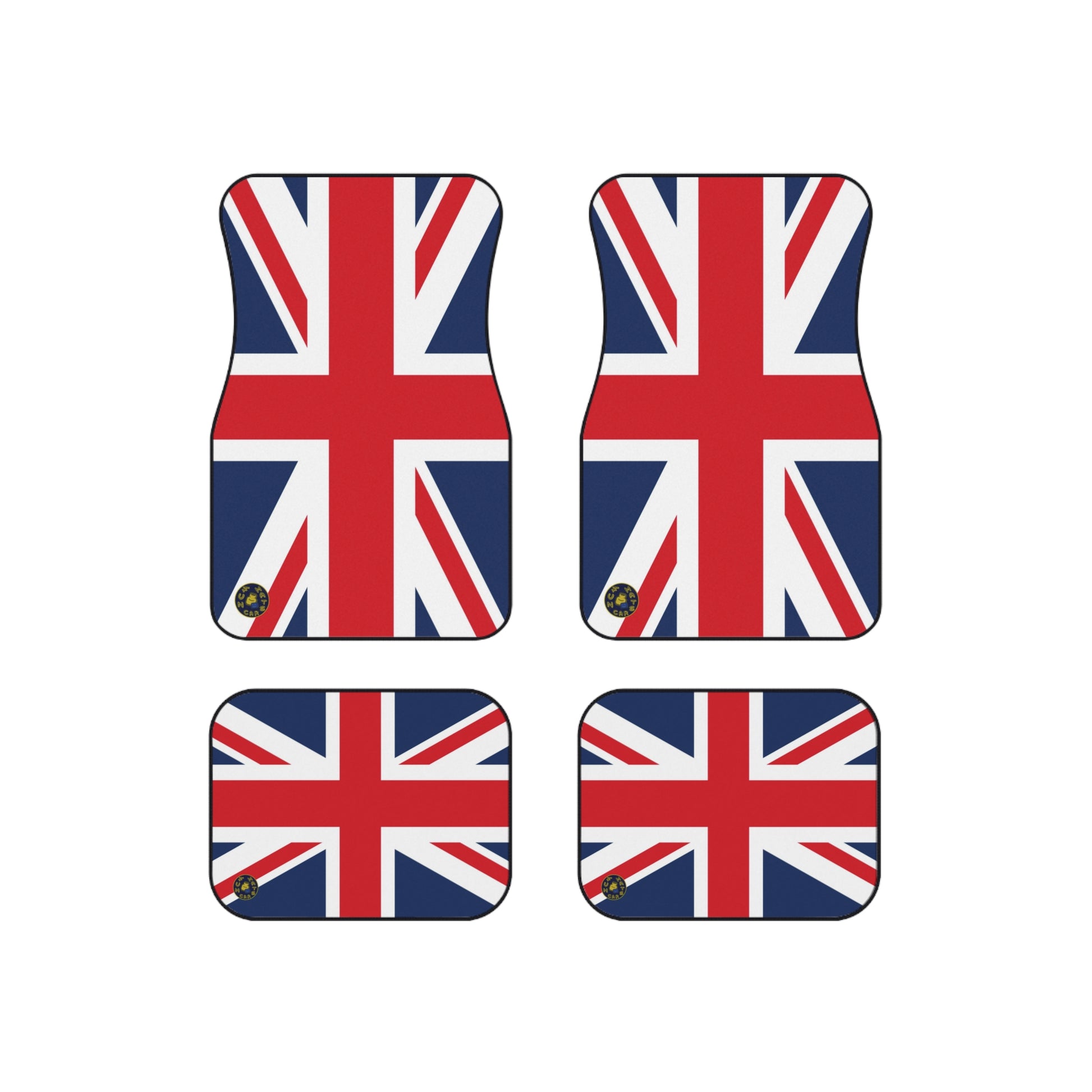 Union Jack design car floor mat with a British flag theme