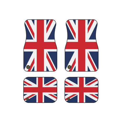 Union Jack design car floor mat with a British flag theme