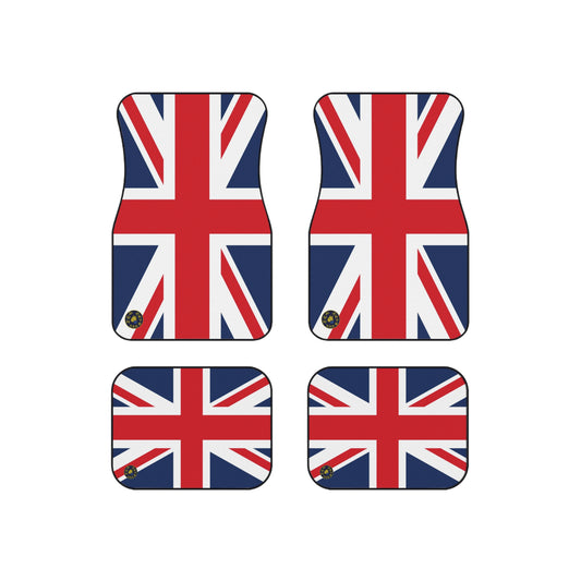 Union Jack design car floor mat with a British flag theme