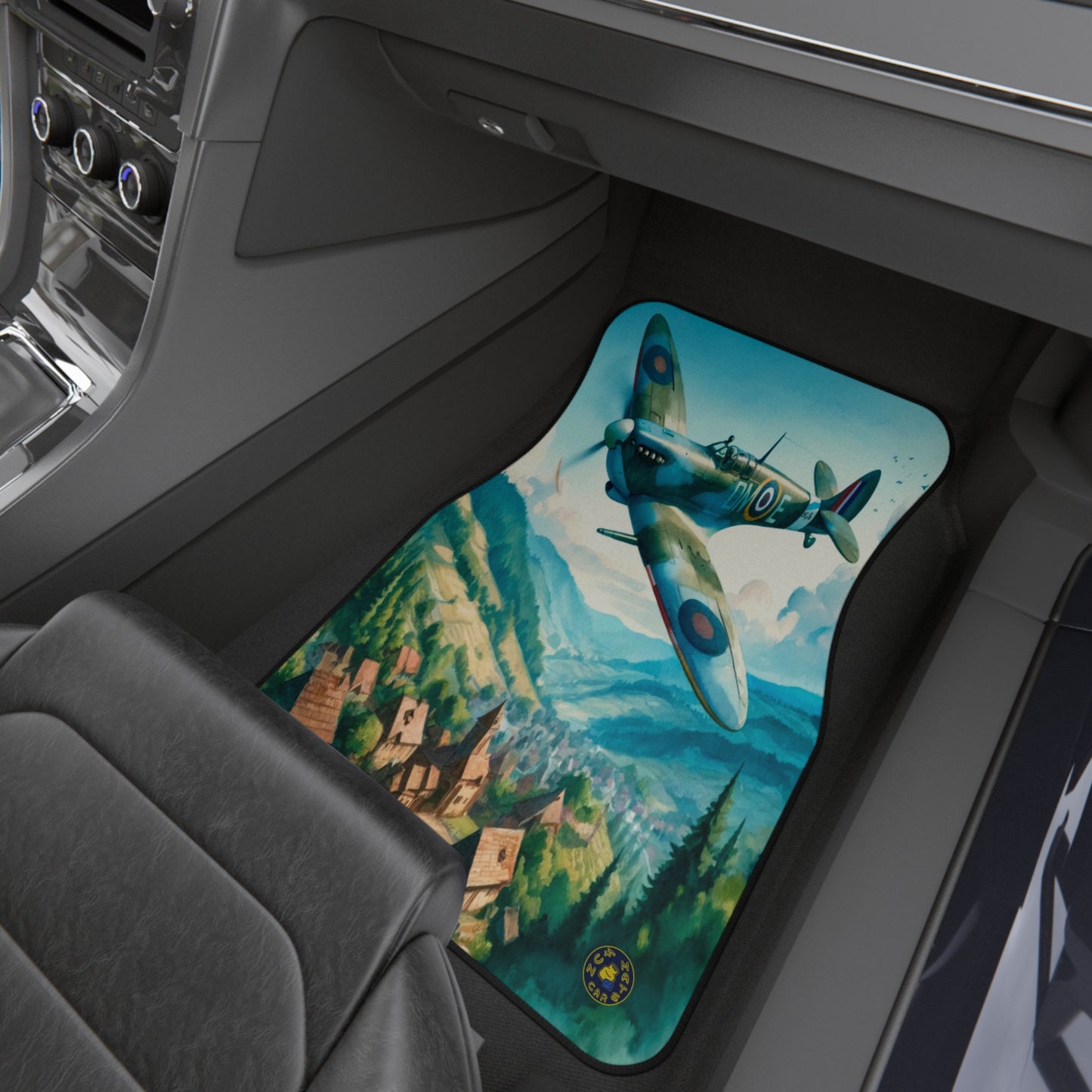 custom car mats - spitfire design - fun car mats