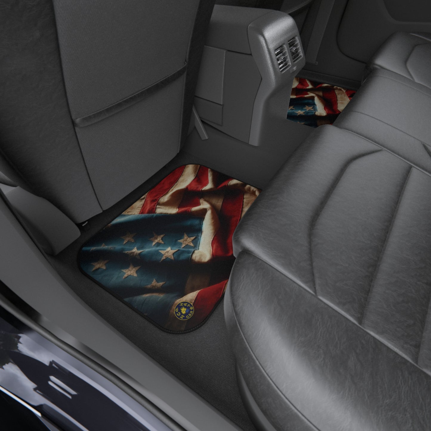 Custom Car Mats (Set of 4) - Flags - Vintage USA