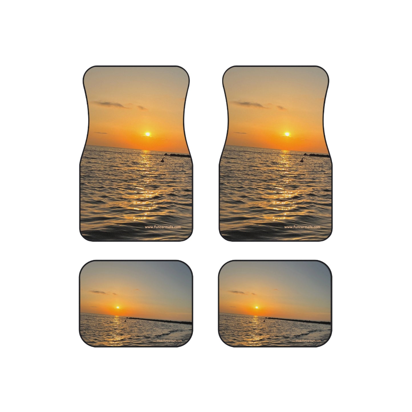 custom car mats - set of 4 - beautiful Sunset 