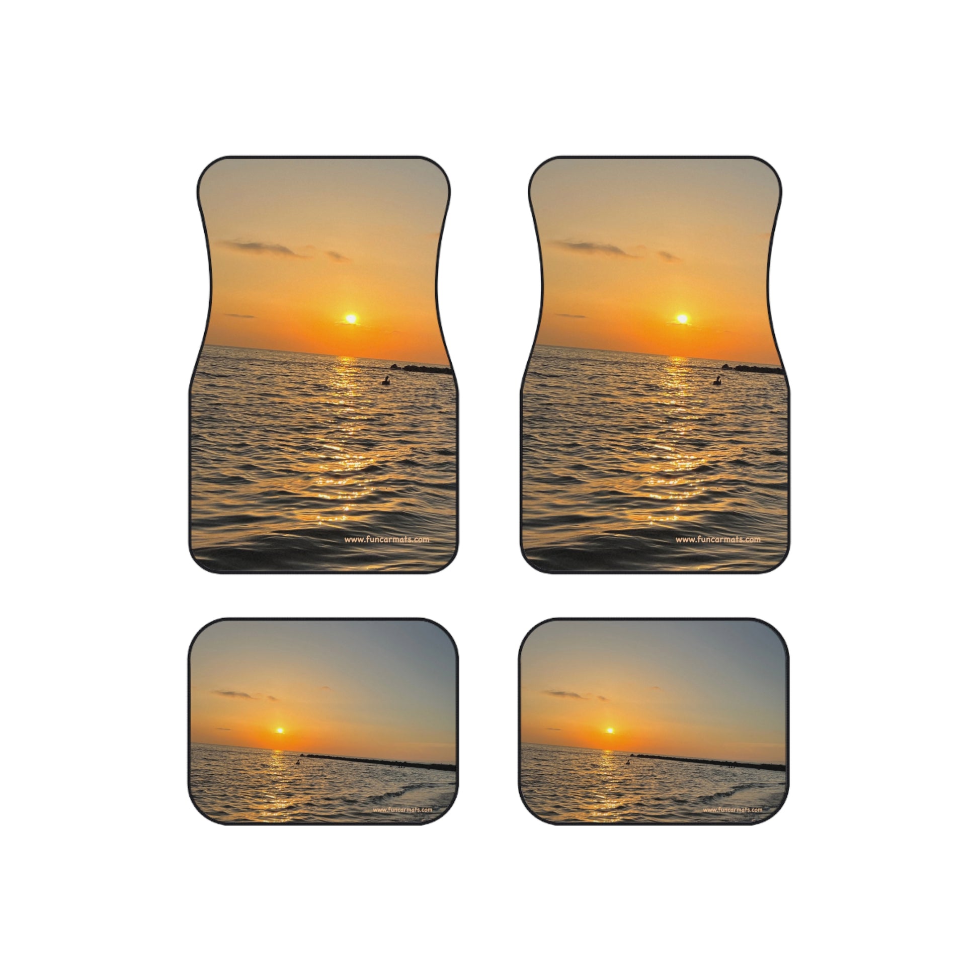 custom car mats - set of 4 - beautiful Sunset 