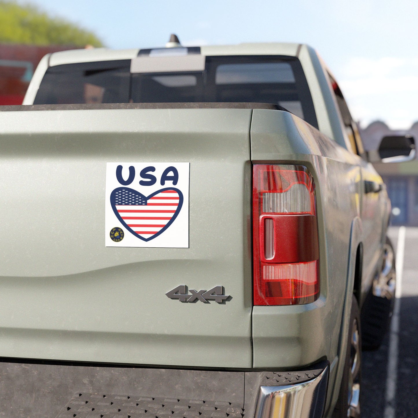 Car Magnets - USA Heart Flag Sticker