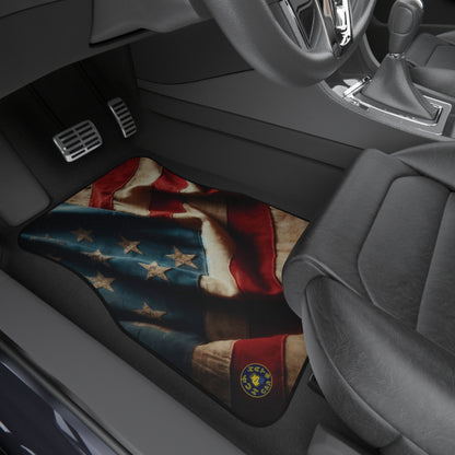 Custom Car Mats (Set of 4) - Flags - Vintage USA