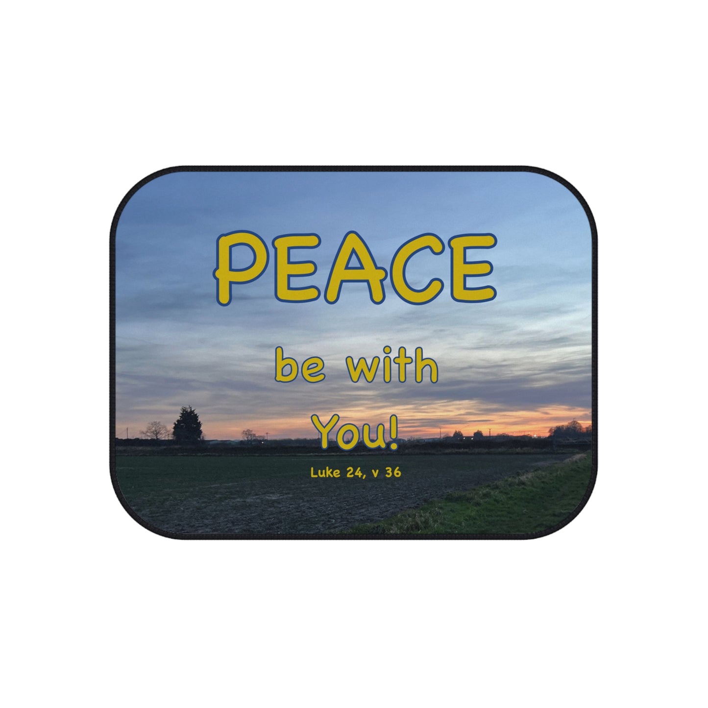 custom car mats - set of 4 - Peace be with you