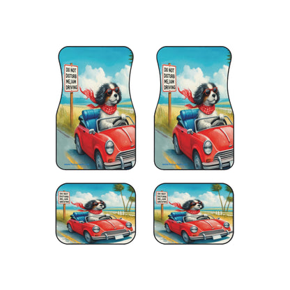 custom car mat - humour - Dog in the car do not disturb me I am driving