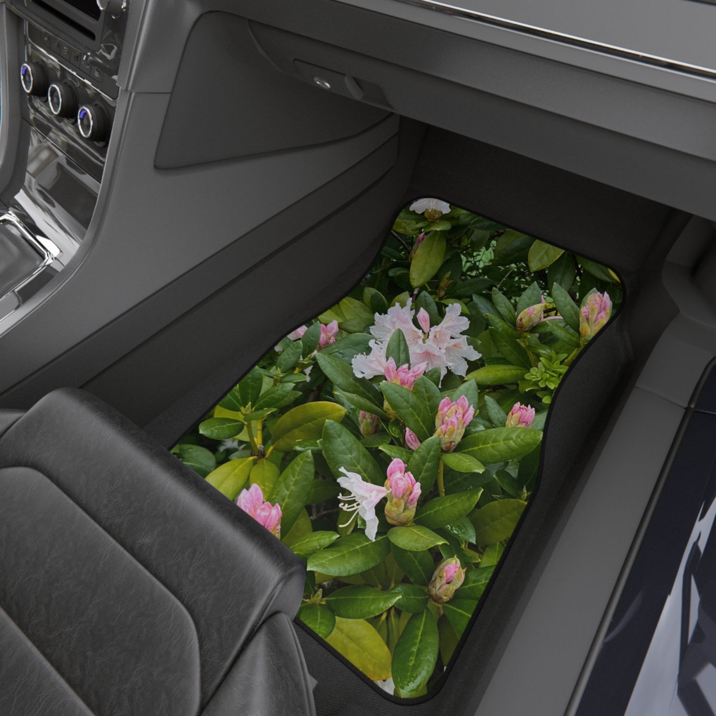 custom car mat - front passenger side - spring flowers 