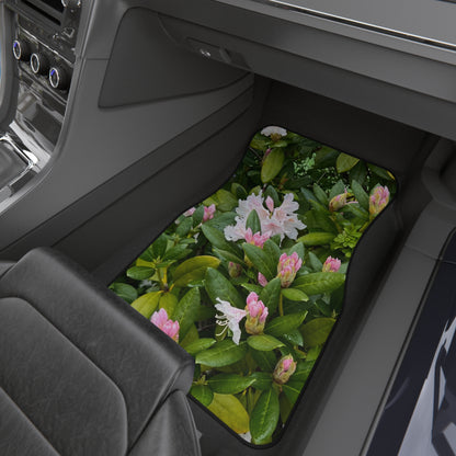 custom car mat - front passenger side - spring flowers 