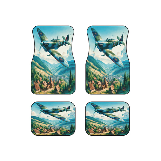 Custom Car Mats (Set of 4) - Plane - Spitfire