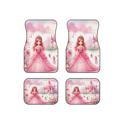 custom car mats - princess in pink