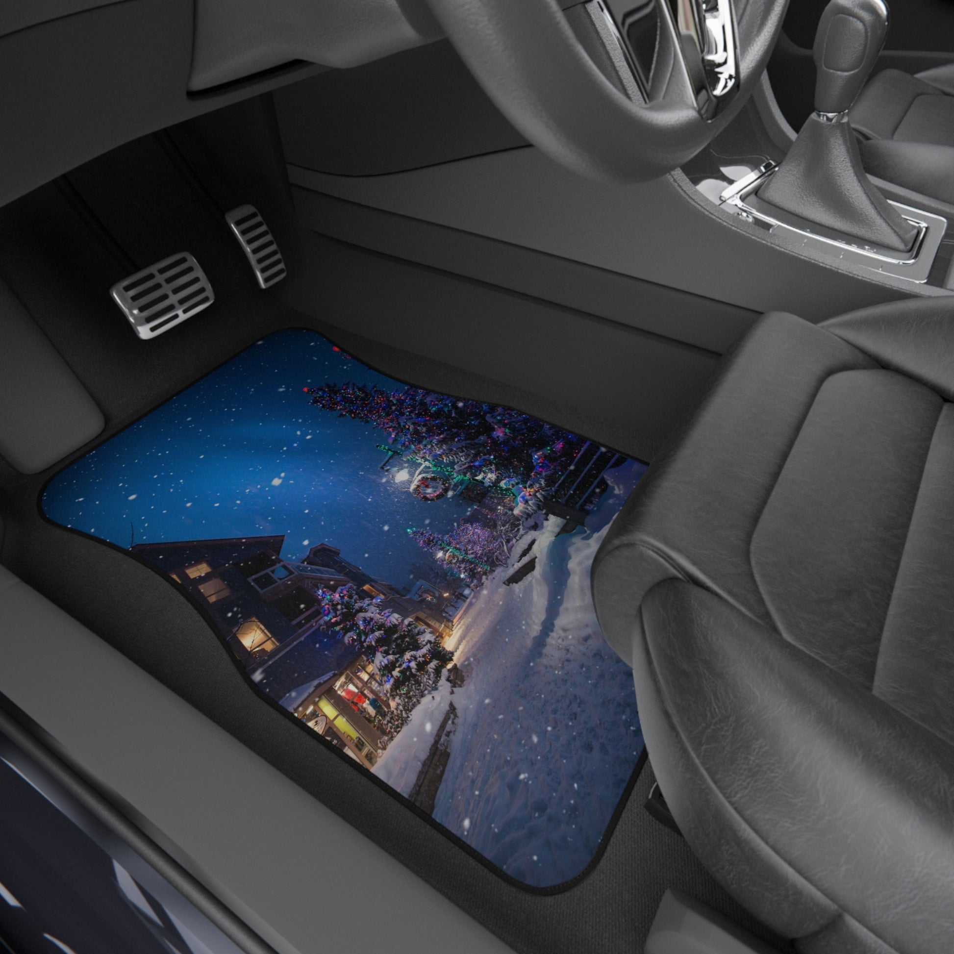 custom car mats - driver side - winter dreams - Christmas feel