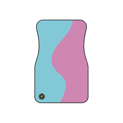 Custom Car Mats (Set of 4) - Retro - Pink and Light Blue