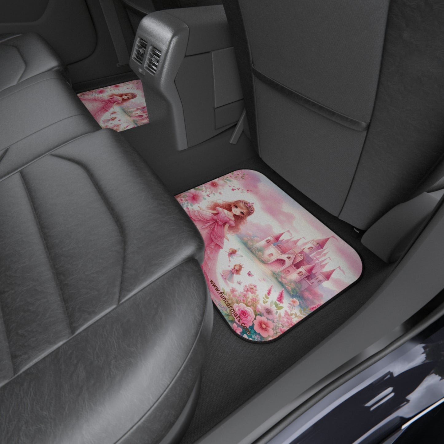 custom car mats - princess in pink