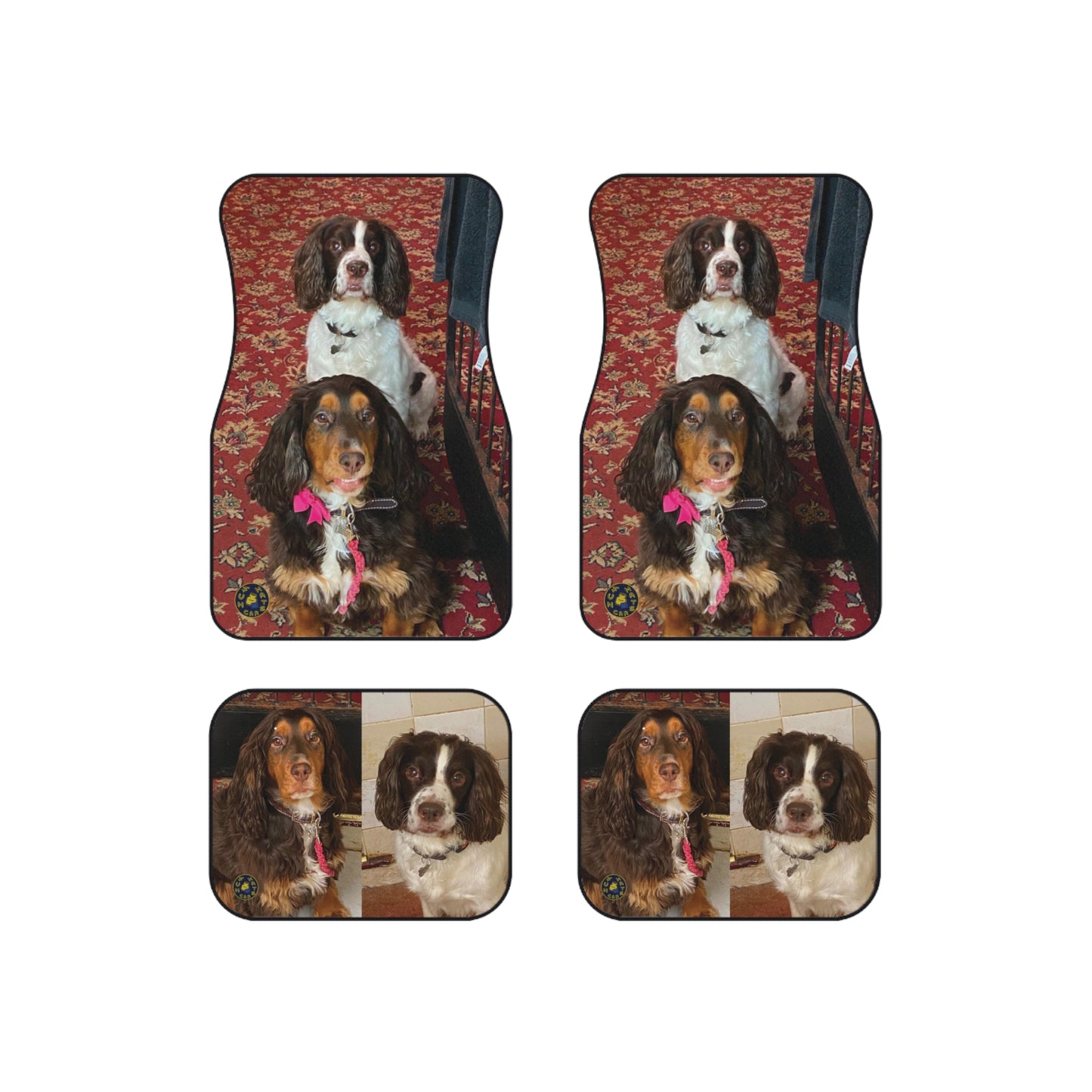 Custom Car Mats (Set of 4) - custom made - Cute dogs