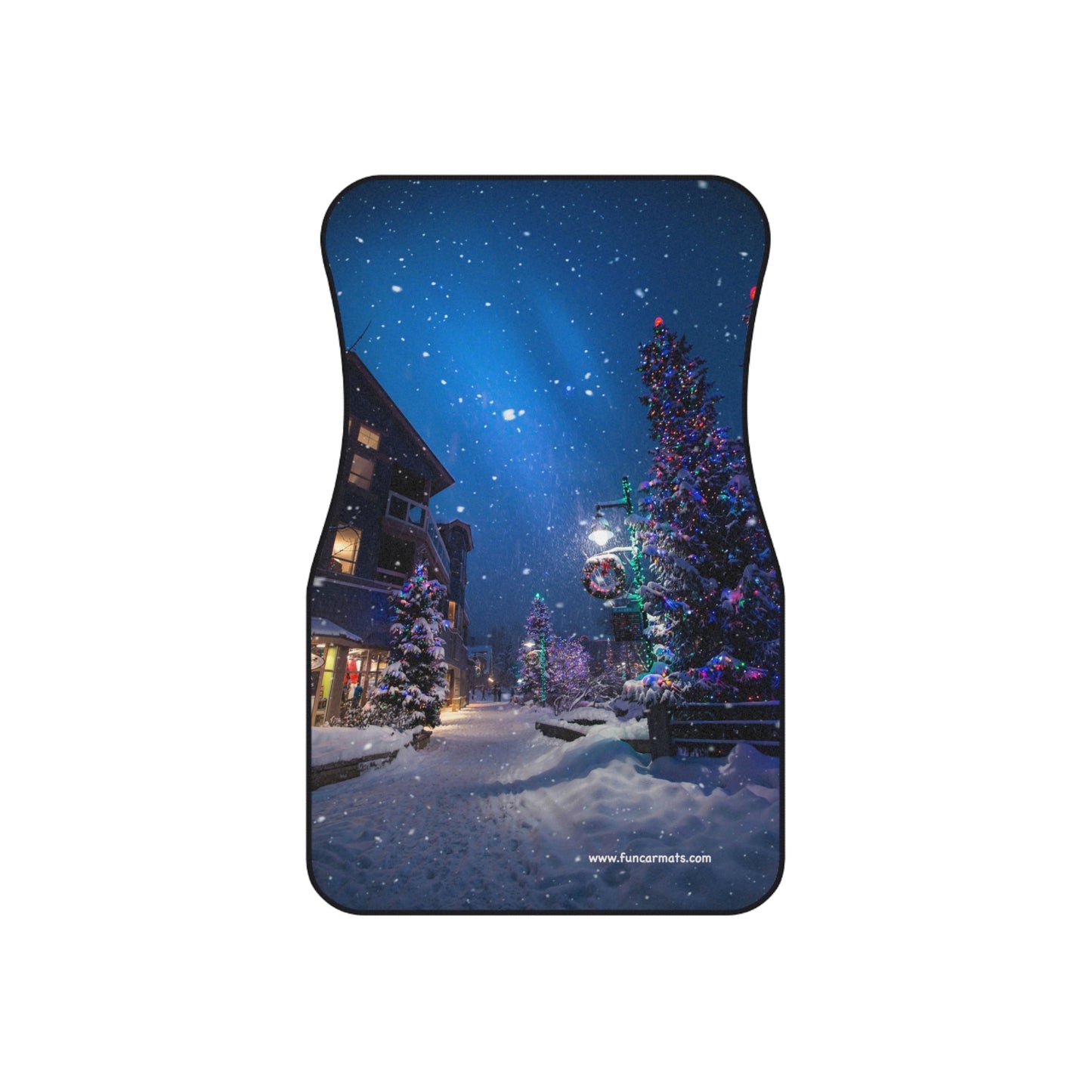 custom car mats - front - winter dreams - Christmas feel