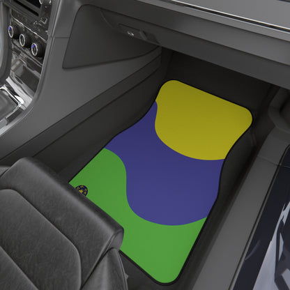 custom car mats - yellow blue and green - set of 4 custom car floor mats 