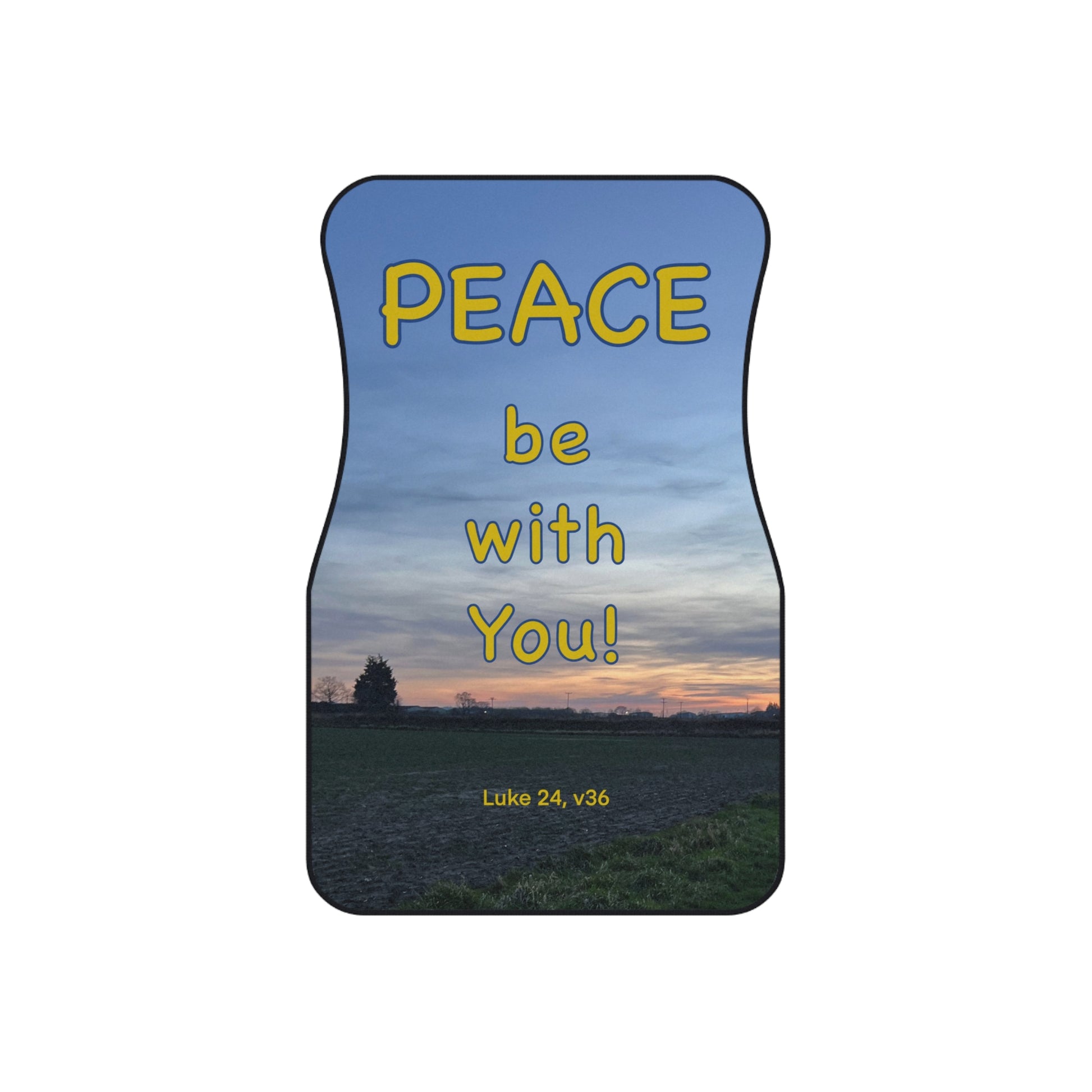 custom car mats - set of 4 - Peace be with you