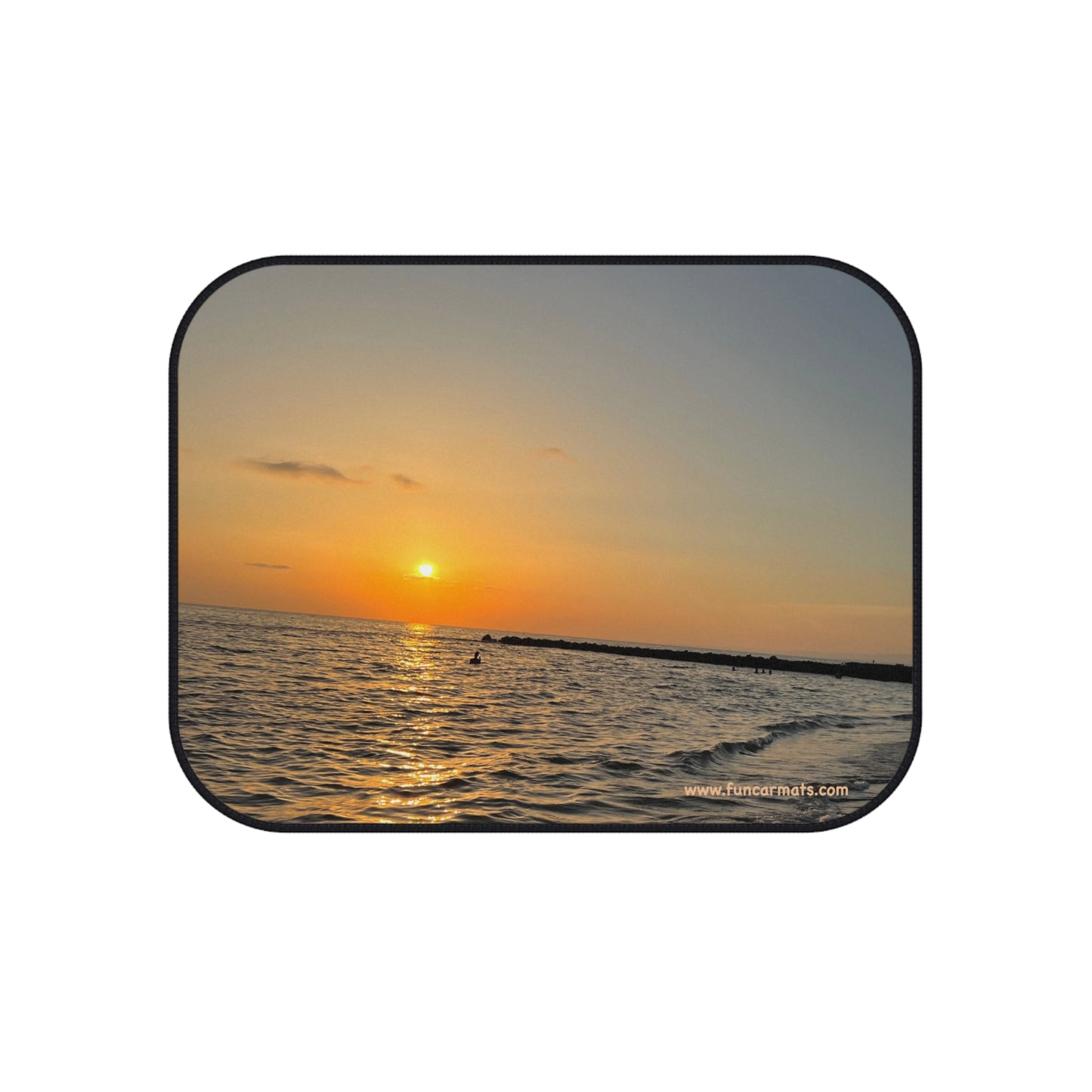 custom car mat - rear - Sunset 