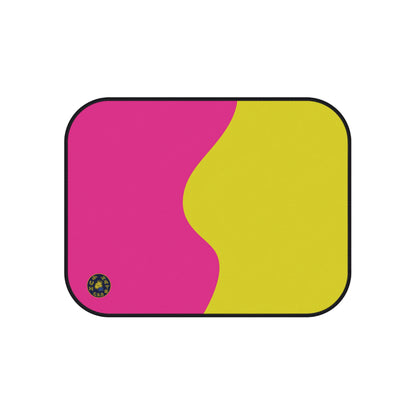 Custom Car Mats (Set of 4) - Retro - Pink and Yellow